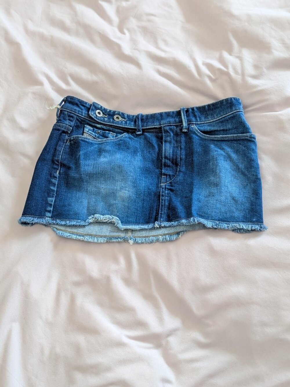 NWT Diesel Blue BELY-GONNA Denim Mini Skirt 26
